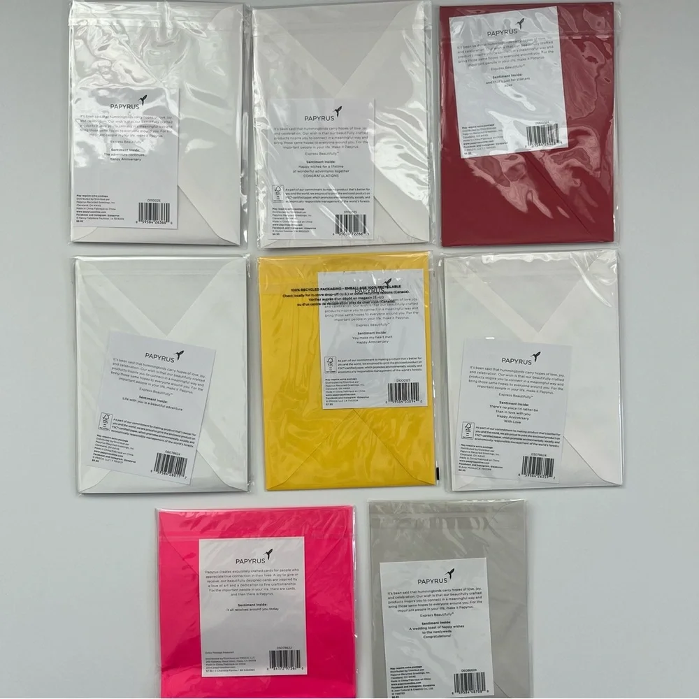 Papyrus Cards Lot Of 8
